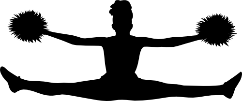 (s140-01-1G) Cheer Cheerleader Silhouette