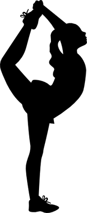 (s140-01-1K) Cheer Cheerleader Silhouette