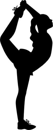 (s140-01-1K) Cheer Cheerleader Silhouette