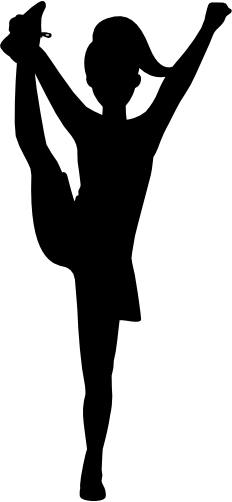 (s140-01-1R) Cheer Cheerleader Silhouette