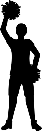 (s140-01-1S) Cheer Cheerleader Silhouette
