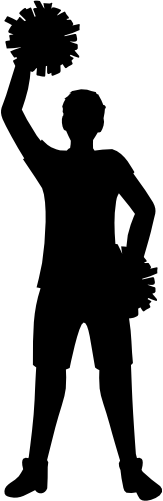 (s140-01-1S) Cheer Cheerleader Silhouette