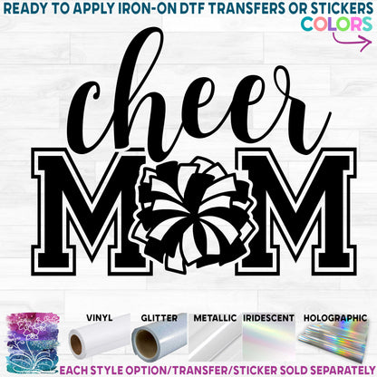 (s140-4A) Cheer Mom Pom Pom Optional Team Name