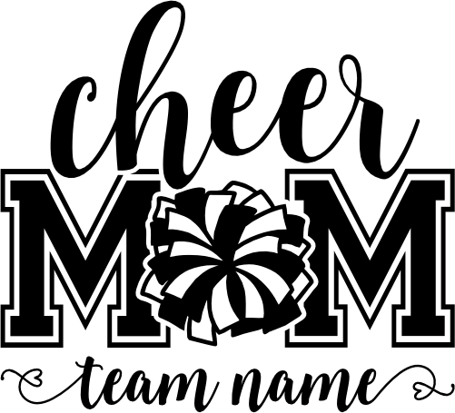 (140-04-A) Cheer Mom Pom-Pom Iron-On Transfer