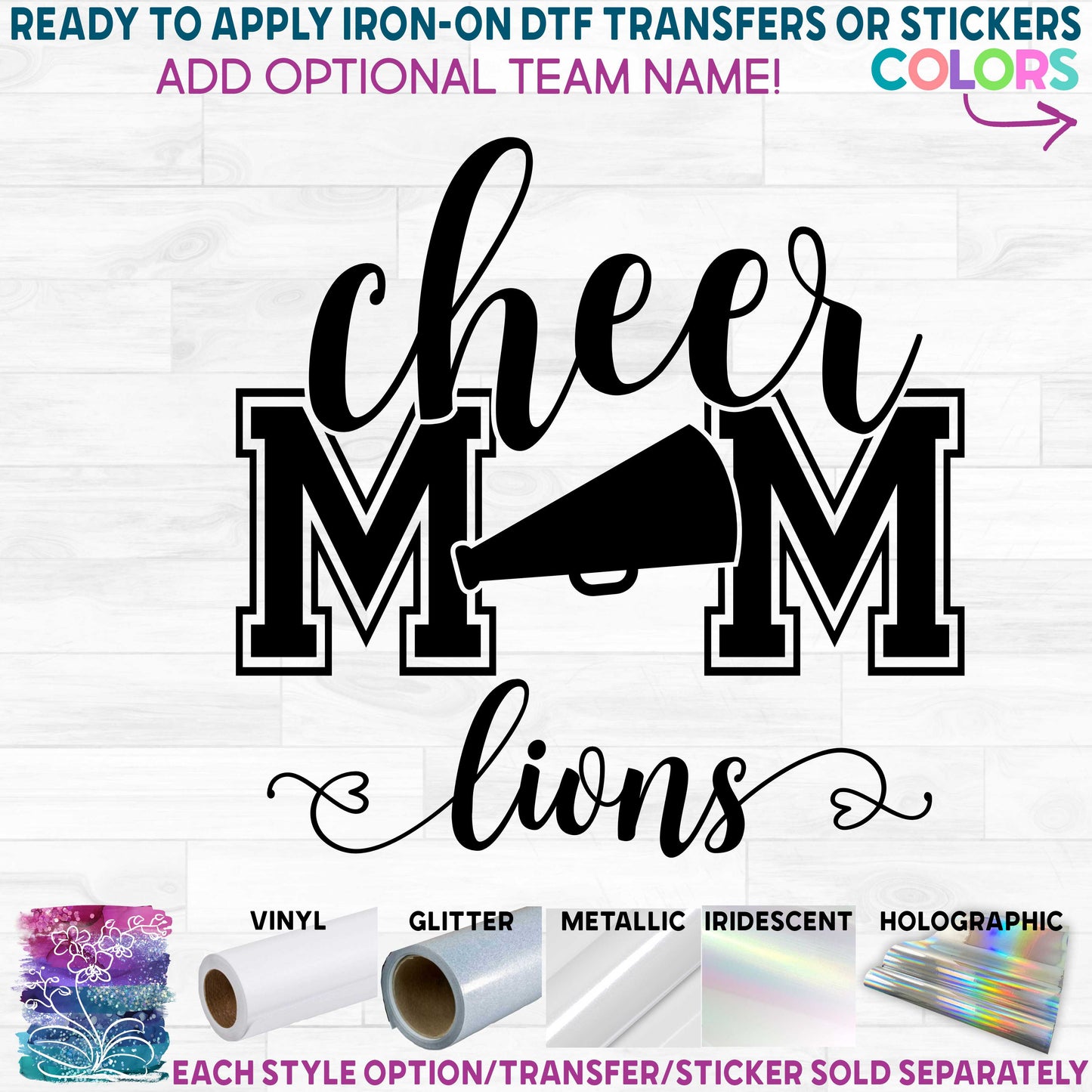 (s140-4B) Cheer Mom Optional Team Name