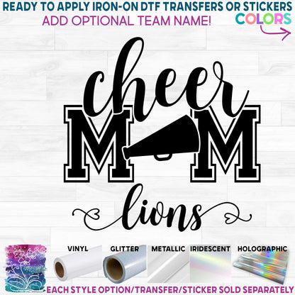 (s140-4B) Cheer Mom Optional Team Name