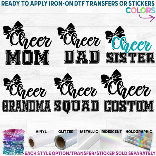 (s140-5D) Cheer Mom Family Custom Text