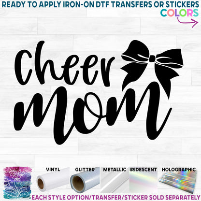 (s140-4) Cheer Mom, Cheer Mom Life, Cheer Mom Squad Bow