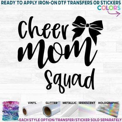 (s140-4) Cheer Mom, Cheer Mom Life, Cheer Mom Squad Bow