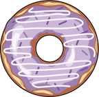 (s242) Colorful Glazed Icing Donut