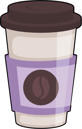 (s144-2) Latte Coffee Cup