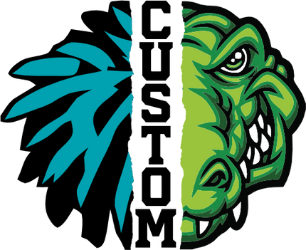 (s145-04-G) Cheer Split Mascot Team Name Custom Text