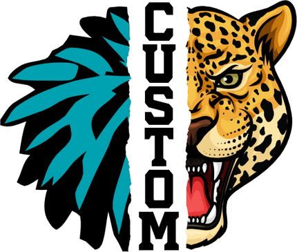 (s145-04-G) Cheer Split Mascot Team Name Custom Text