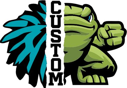 (s145-04-G) Cheer Split Mascot Team Name Custom Text