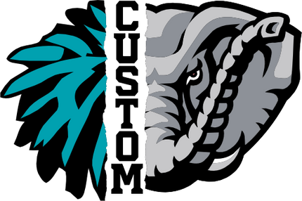 (s145-04-G) Cheer Split Mascot Team Name Custom Text