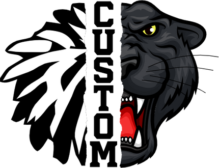 (145-1H-01) Panther Cheer Split Mascot Pom Pom