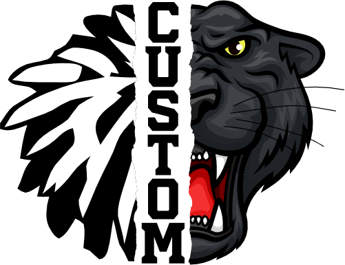 (145-1H-01) Panther Cheer Split Mascot Pom Pom