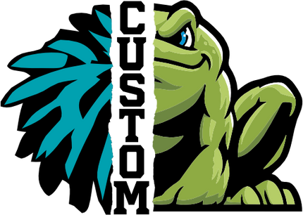 (s145-04-G) Cheer Split Mascot Team Name Custom Text
