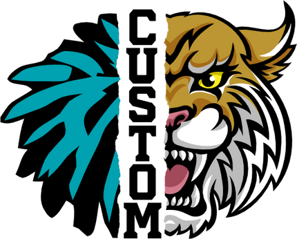 (s145-04-G) Cheer Split Mascot Team Name Custom Text