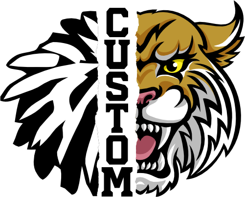 (145-1H-11) Wildcat Cheer Split Mascot Pom Pom