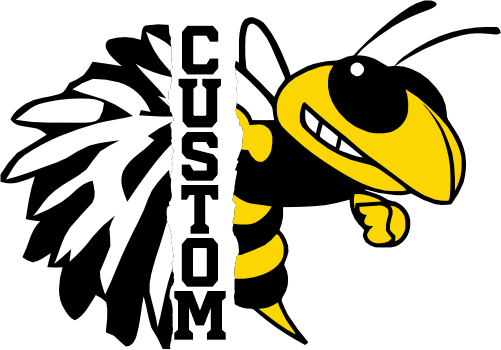 (145-1H-14-1) Yellow Jacket Cheer Split Mascot Pom Pom