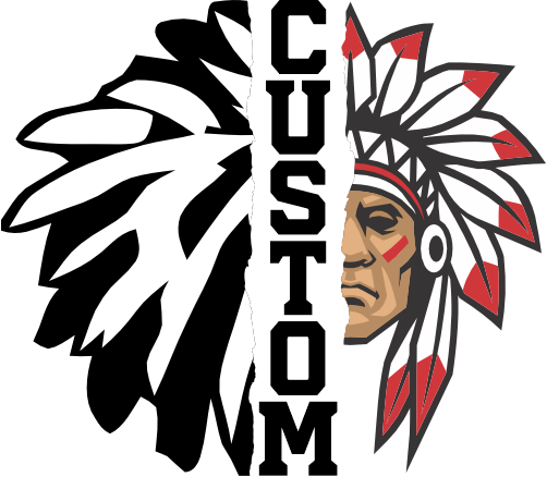 (145-1H-15-1) Native American Cheer Split Mascot Pom Pom