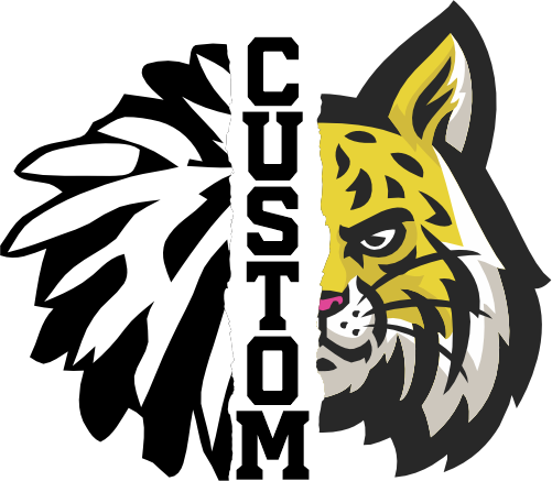 (145-1H-16) Wildcat Cheer Split Mascot Pom Pom