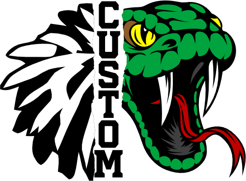 (145-1H-17) Snake Cheer Split Mascot Pom Pom