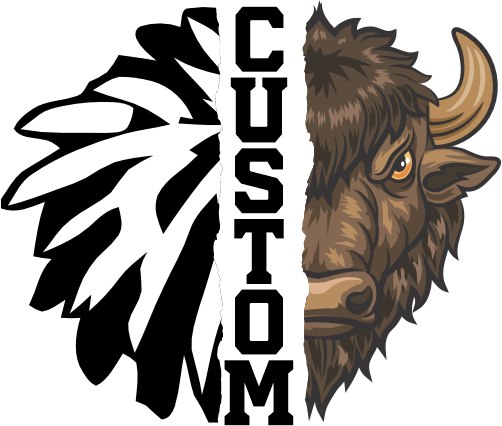 (145-1H-18) Buffalo Cheer Split Mascot Pom Pom