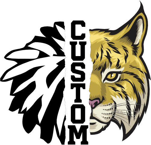 (145-1H-19) Wildcat Cheer Split Mascot Pom Pom