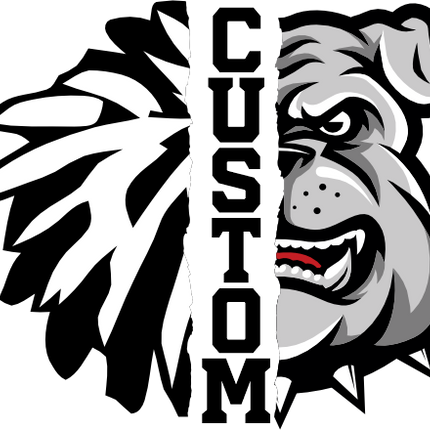 (145-1H-02) Bulldog Cheer Split Mascot Pom Pom