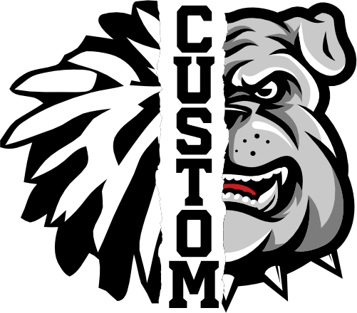 (145-1H-02) Bulldog Cheer Split Mascot Pom Pom