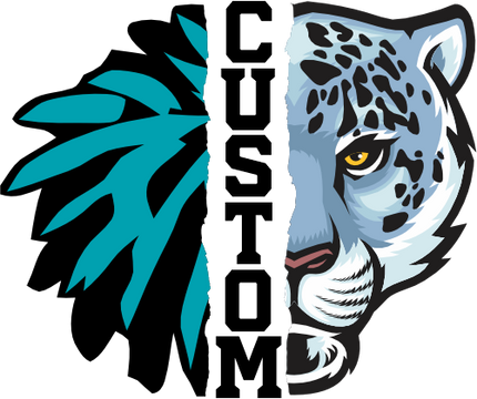 (s145-04-G) Cheer Split Mascot Team Name Custom Text