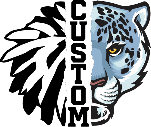 (145-1H-21) Snow Leopard Cheer Split Mascot Pom Pom