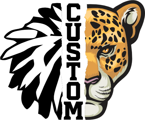 (145-1H-22) Leopard Cheer Split Mascot Pom Pom