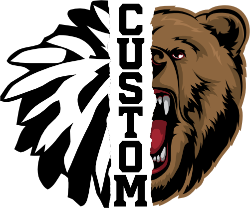 (145-1H-23) Bear Cheer Split Mascot Pom Pom