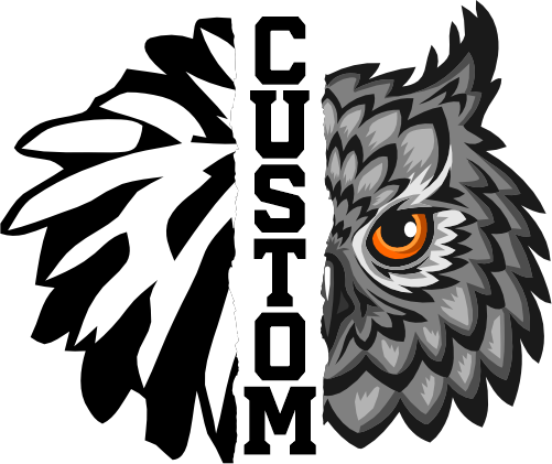 (145-1H-26) Owl Cheer Split Mascot Pom Pom