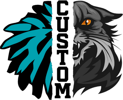 (s145-04-G) Cheer Split Mascot Team Name Custom Text