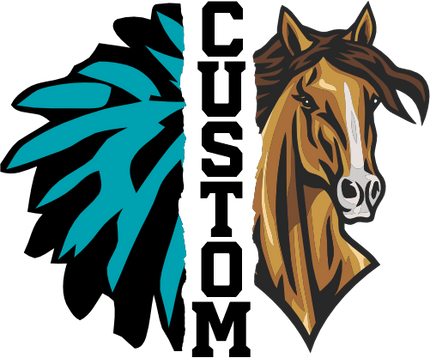 (s145-04-G) Cheer Split Mascot Team Name Custom Text