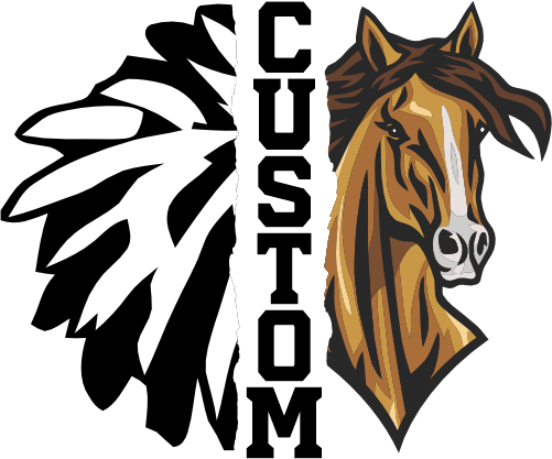 (145-1H-28) Horse Cheer Split Mascot Pom Pom