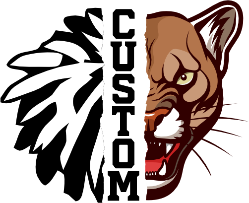 (145-1H-29) Cougar Cheer Split Mascot Pom Pom