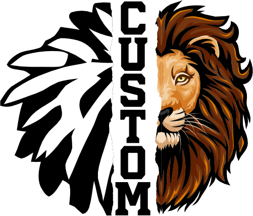 (145-1H-31) Lion Cheer Split Mascot Pom Pom