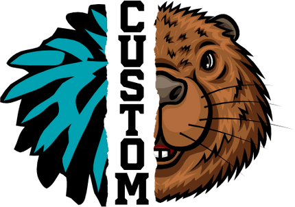 (s145-04-G) Cheer Split Mascot Team Name Custom Text
