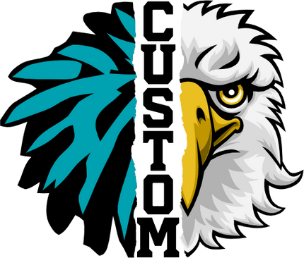 (s145-04-G) Cheer Split Mascot Team Name Custom Text
