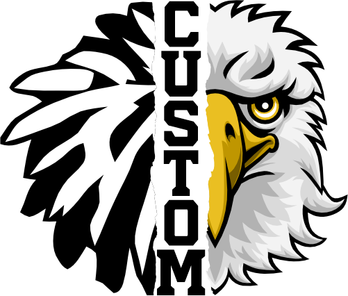 (145-1H-36) Eagle Cheer Split Mascot Pom Pom