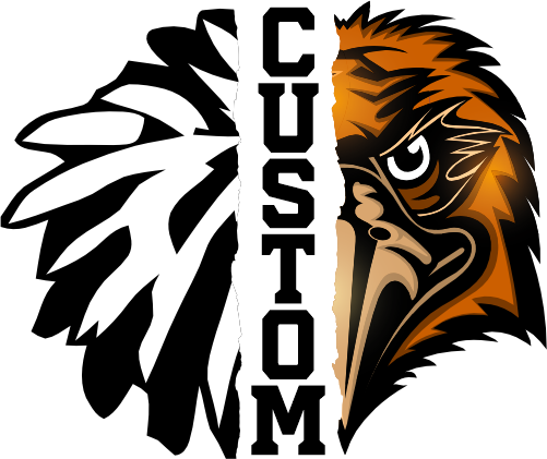 (145-1H-39) Hawk Cheer Split Mascot Pom Pom