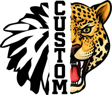 (145-1H-04) Leopard Cheer Split Mascot Pom Pom