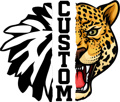 (145-1H-04) Leopard Cheer Split Mascot Pom Pom