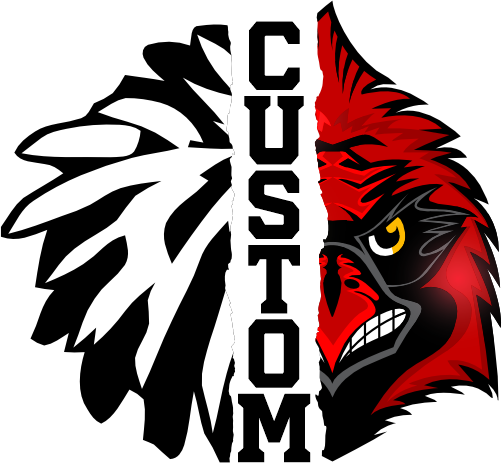 (145-1H-40) Cardinal Cheer Split Mascot Pom Pom