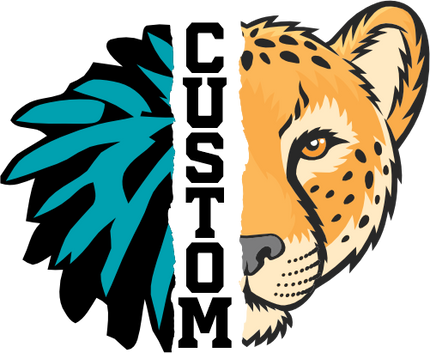 (s145-04-G) Cheer Split Mascot Team Name Custom Text